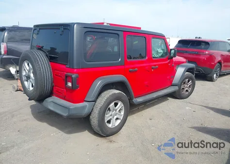 2021 Jeep Wrangler Unlimited Sport S 4X4 из США, поврежденный, VIN 1C4HJXDNXMW658930